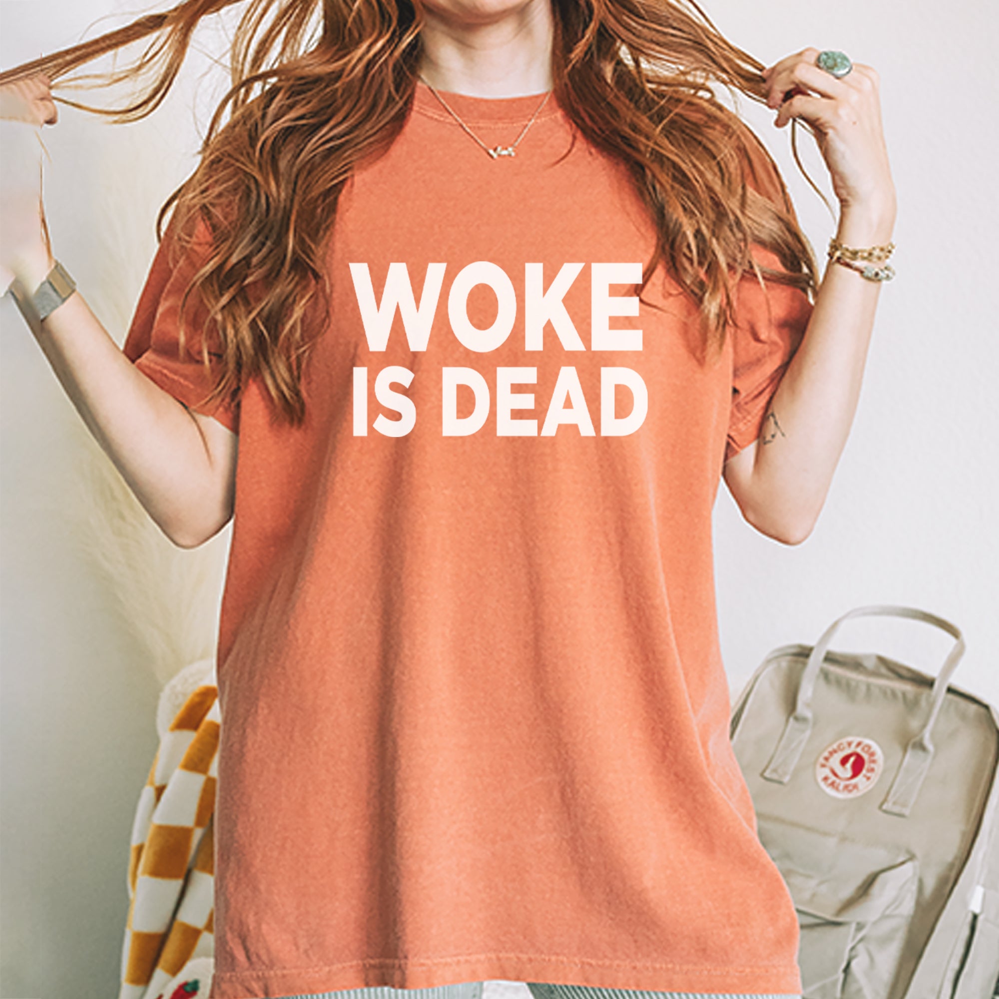 Woke Is Dead Satire Vintage Soft Unisex T-shirt 