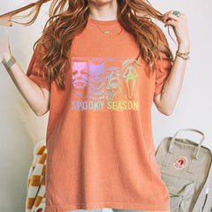Spooky Season Horror Icons Halloween Vintage Soft Unisex T-shirt 