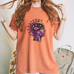 Psychedelic Cosmic Mushroom Head Vintage Soft Unisex T-shirt 