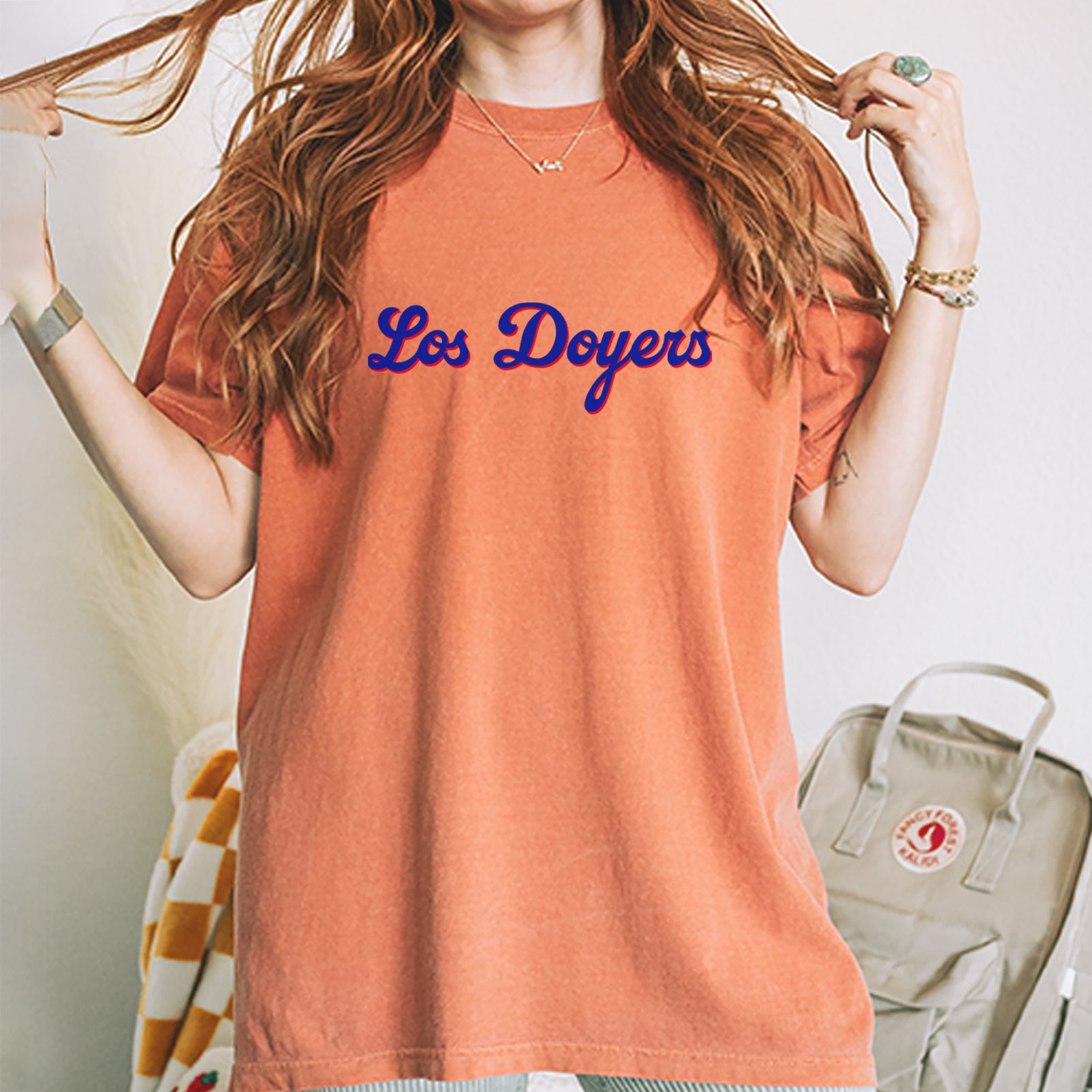Los Doyers LA Baseball Vintage Soft Unisex T-shirt Ivory