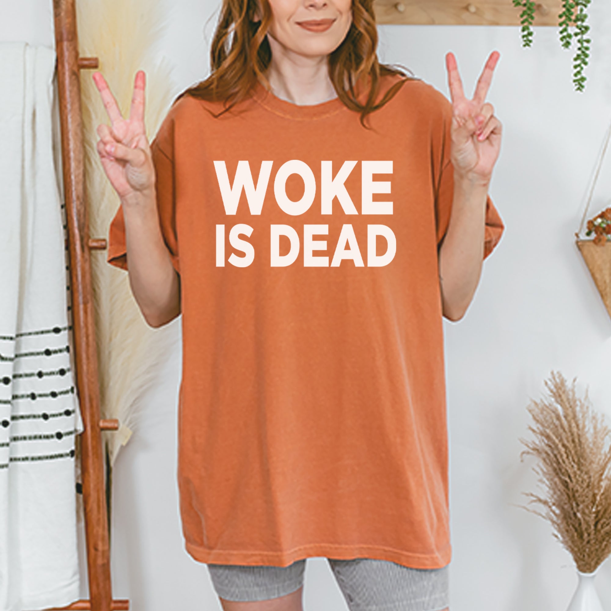 Woke Is Dead Satire Vintage Soft Unisex T-shirt 