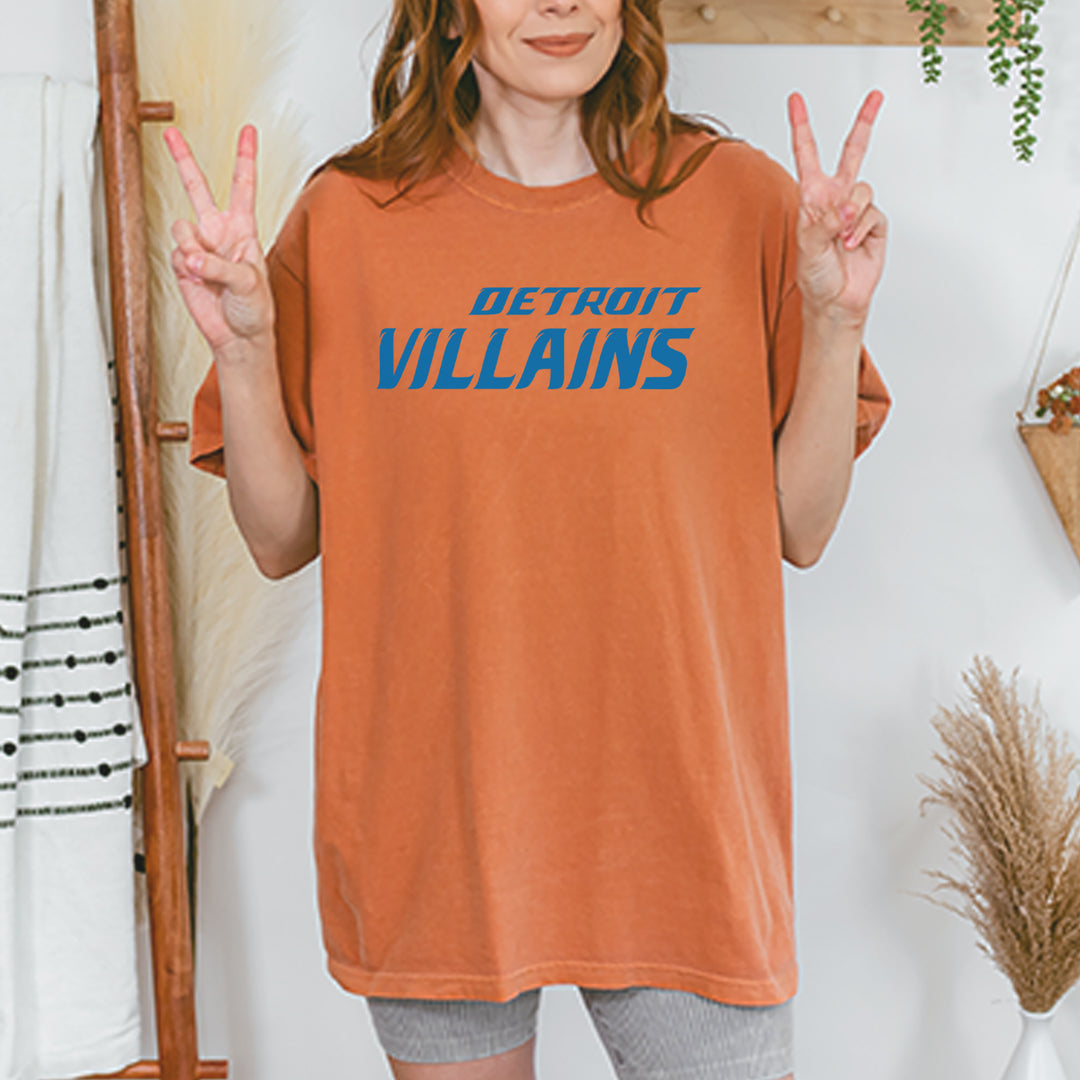 Detroit Villains Grit Football Vintage Soft Unisex T-shirt 