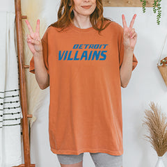 Detroit Villains Grit Football Vintage Soft Unisex T-shirt 