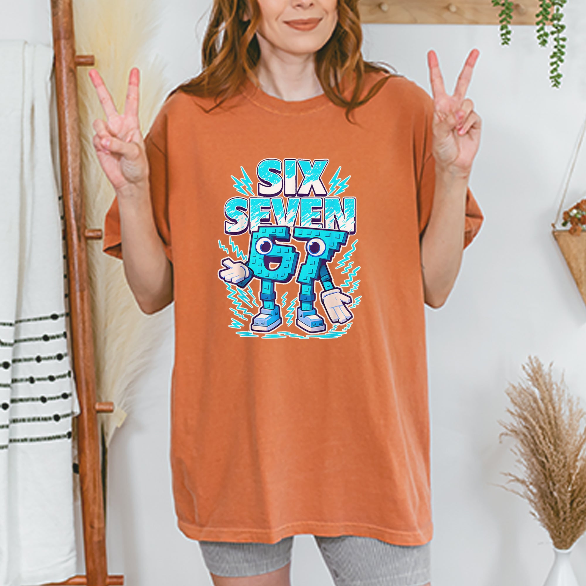 67 Brainrot Meme Slang Vintage Soft Unisex T-shirt 