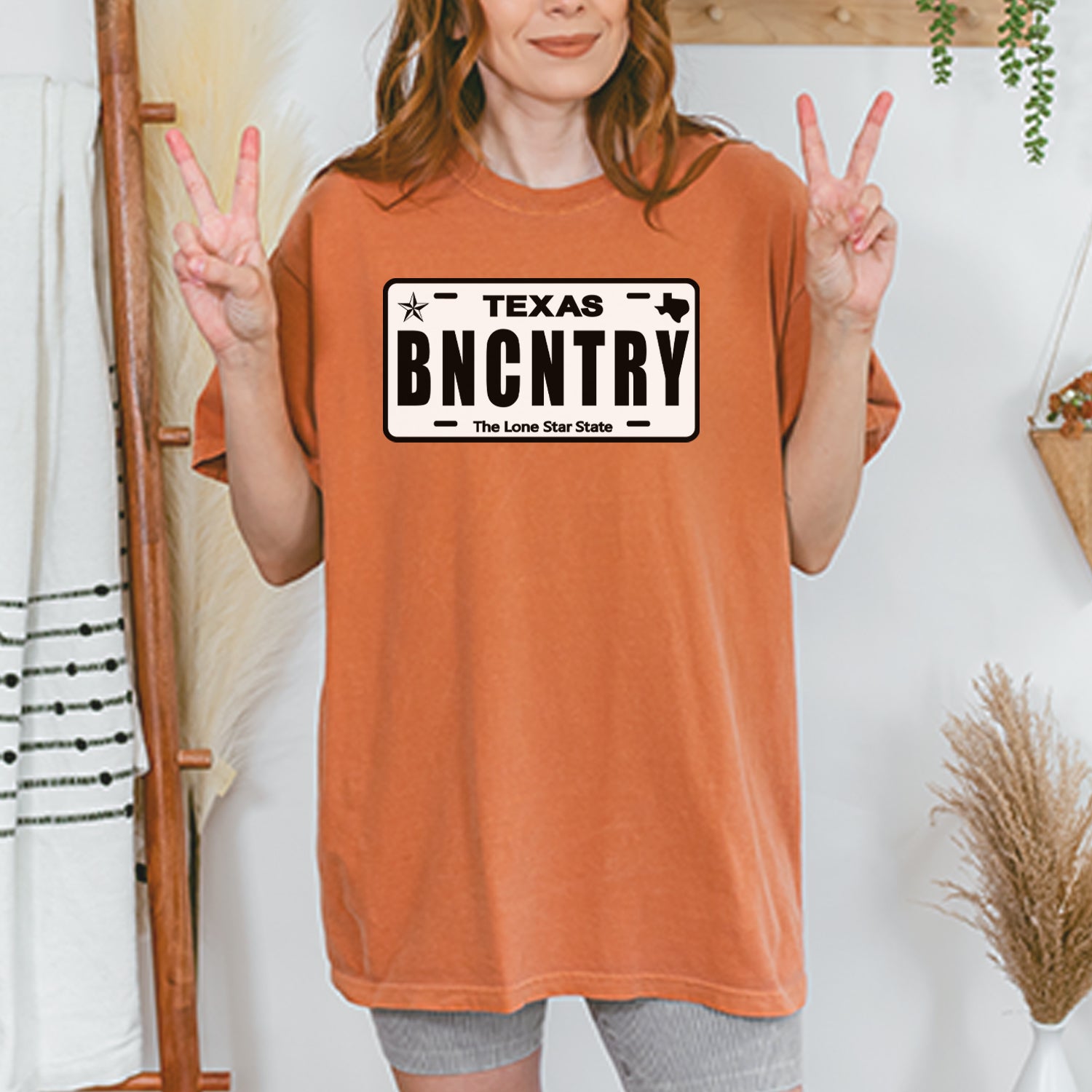 Texas License Plate BNCNTRY Vintage Soft Unisex T-shirt 
