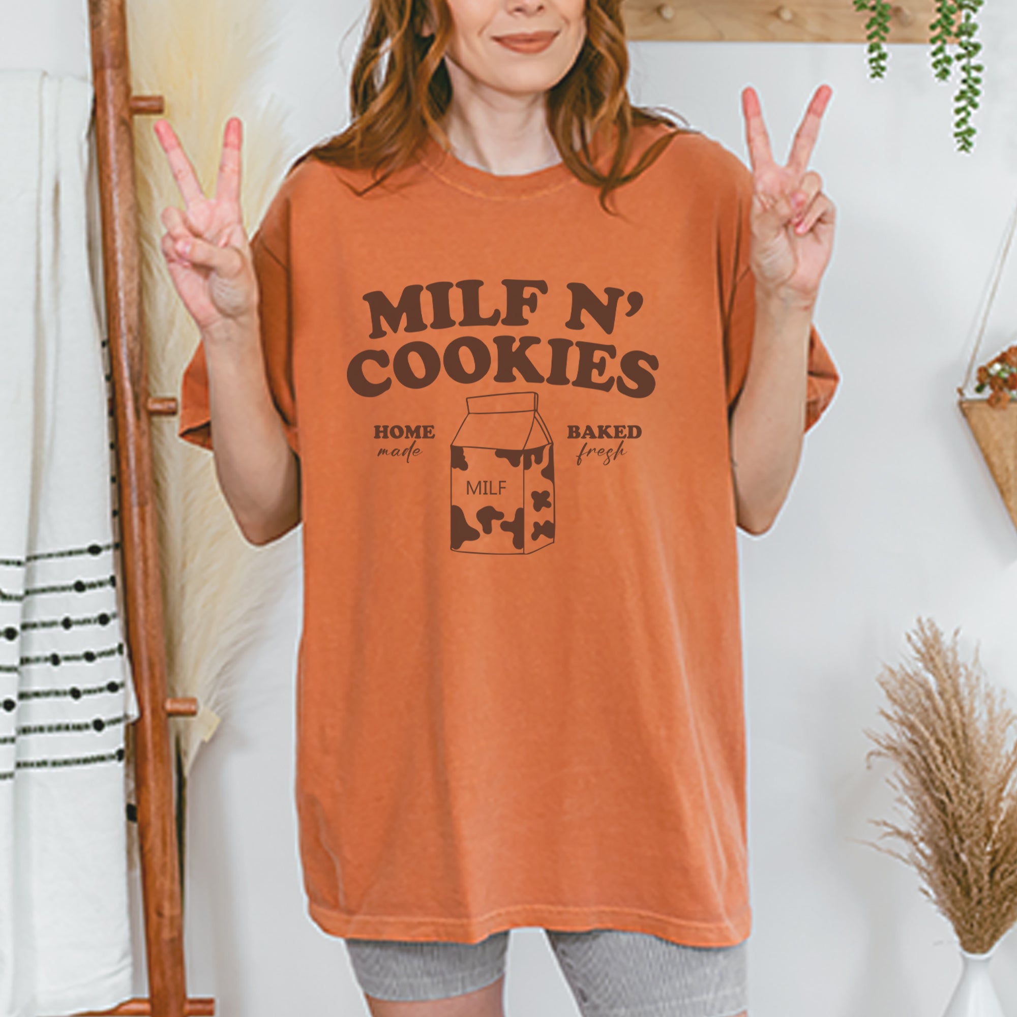 Milf And Cookies Vintage Soft Unisex T-shirt 