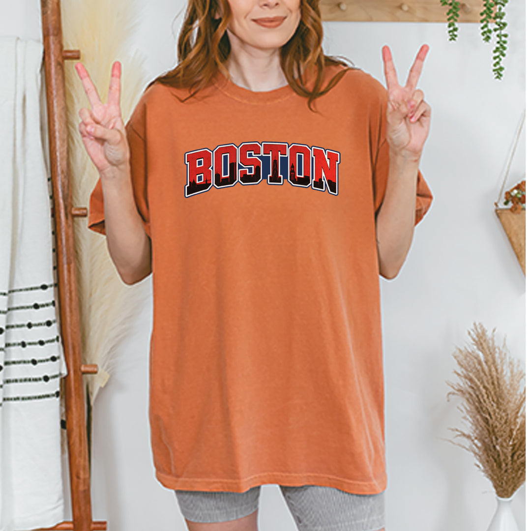 Boston City Pride Skyline Vintage Soft Unisex T-shirt 