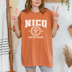 Nico Son of Hades Underworld Crest Vintage Soft Unisex T-shirt 