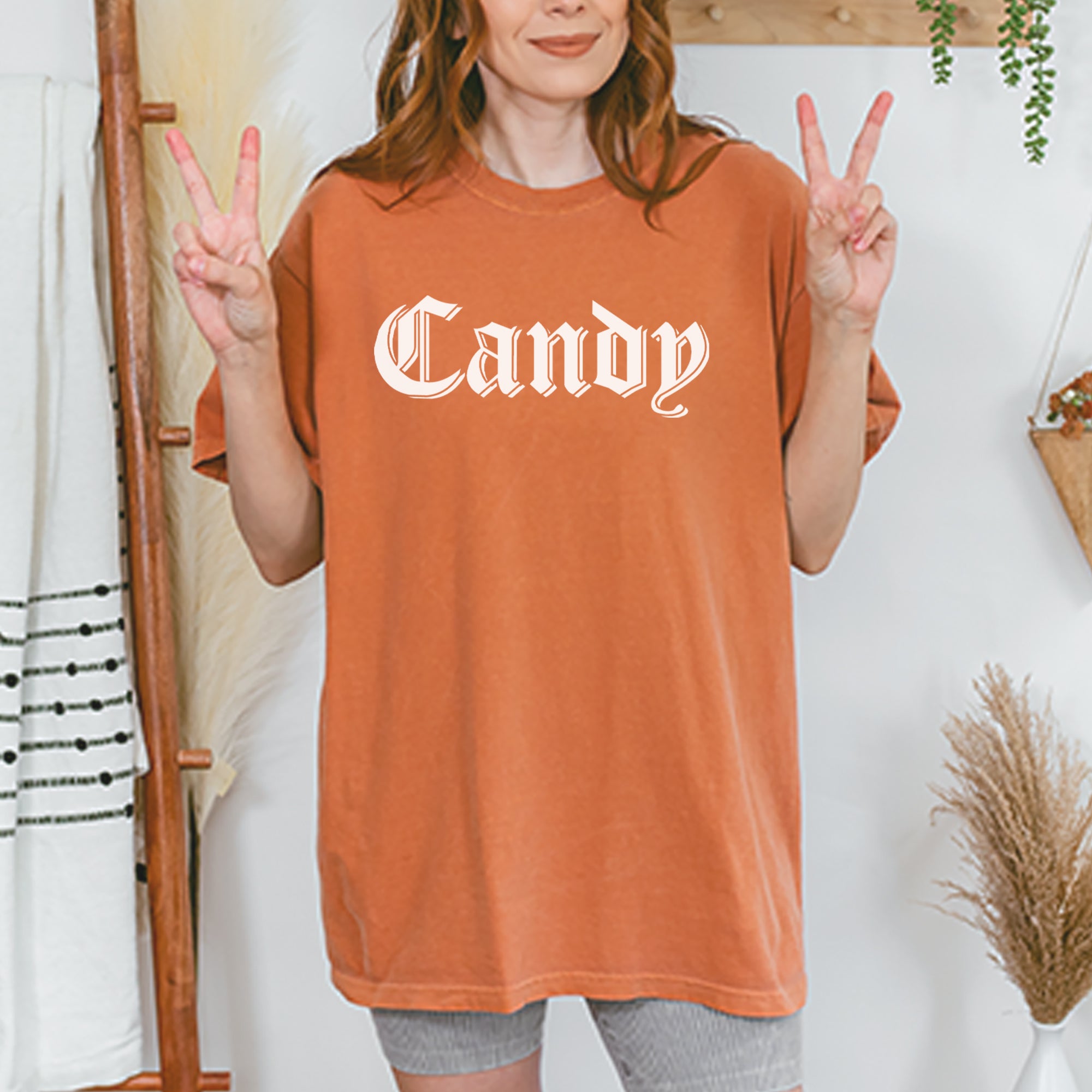Candy Gothic Lettering Vintage Soft Unisex T-shirt 