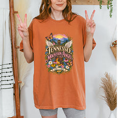 Tennessee Mountain Angel Wings Dolly Vintage Soft Unisex T-shirt 