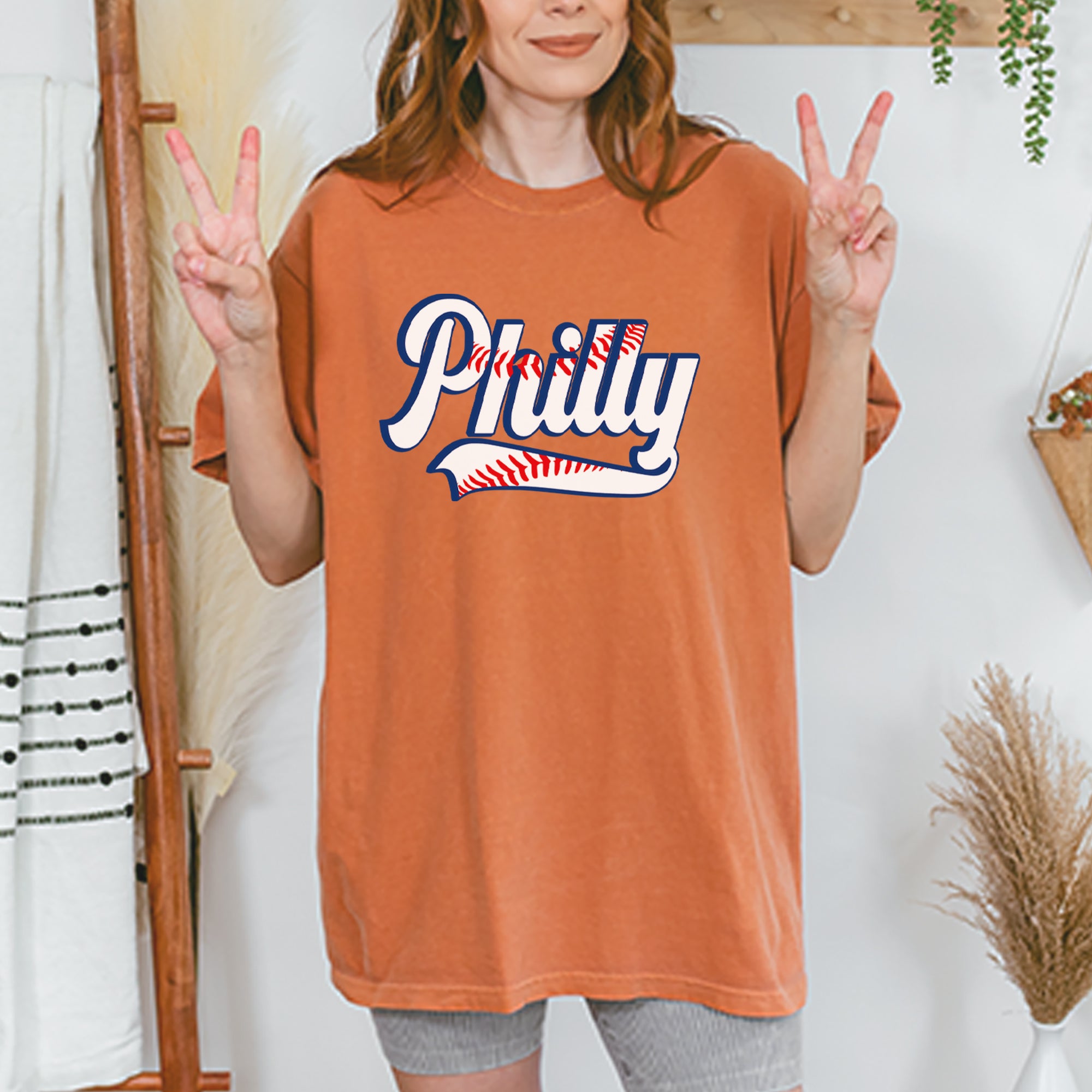 Philly Baseball Stitching Vintage Soft Unisex T-shirt 