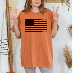 Redacted American Flag Vintage Soft Unisex T-shirt 