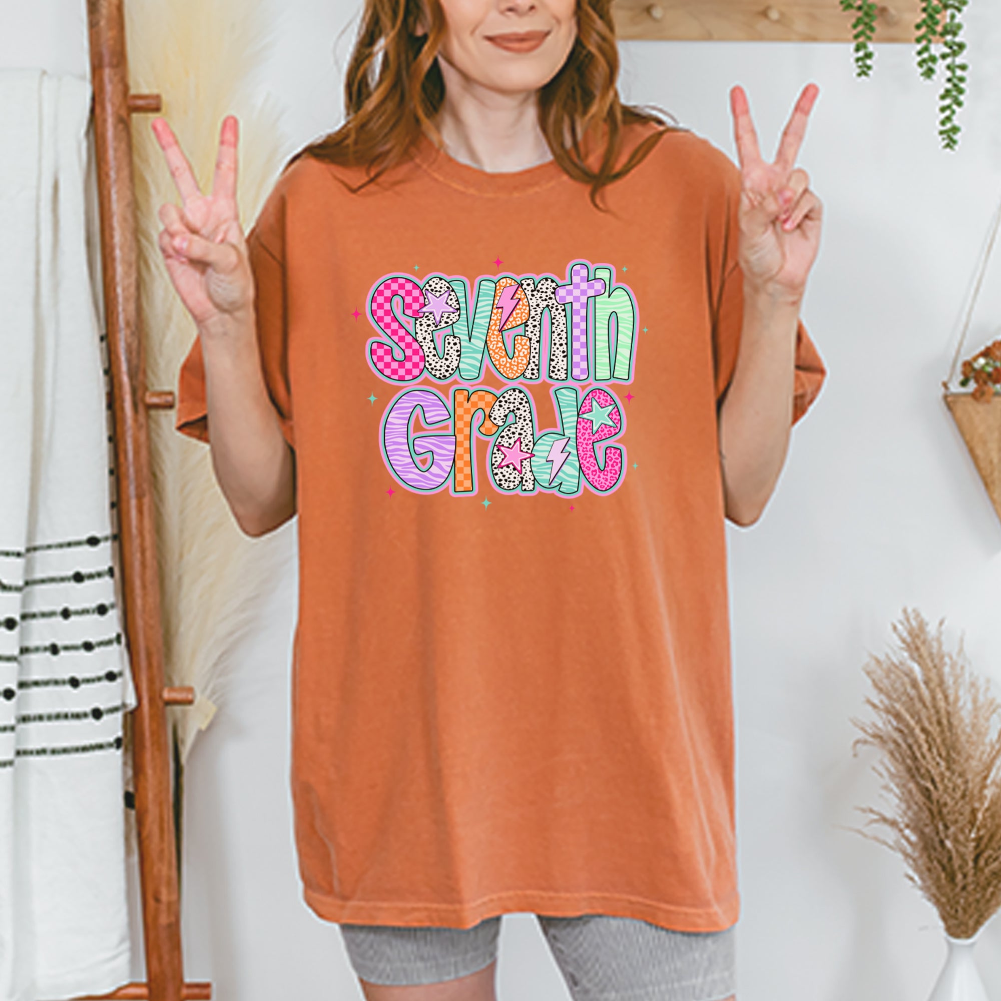 Seventh Grade Swagger Colorful Back to School Vintage Soft Unisex T-shirt 