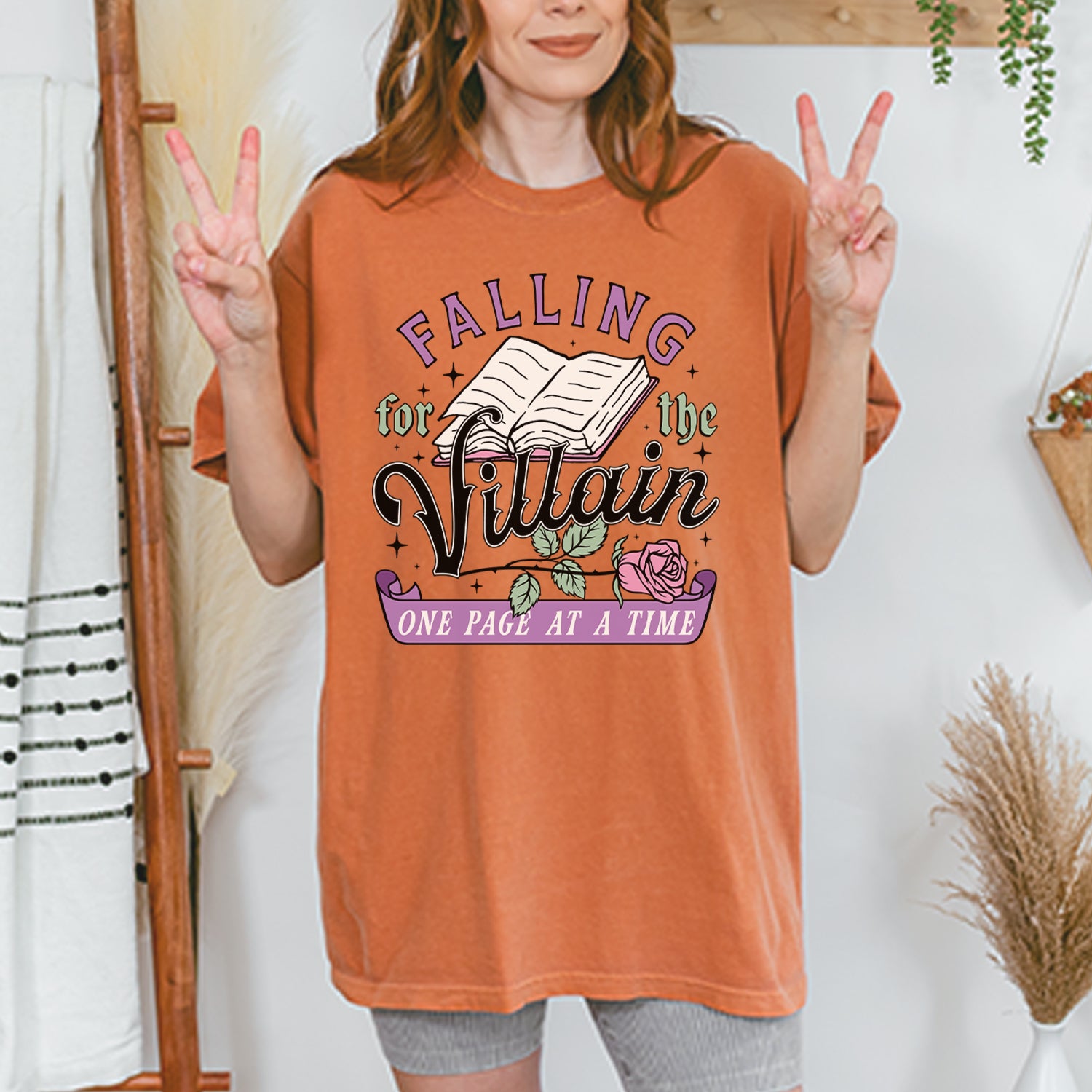 Falling For The Villain One Page At A Time Vintage Soft Unisex T-shirt 