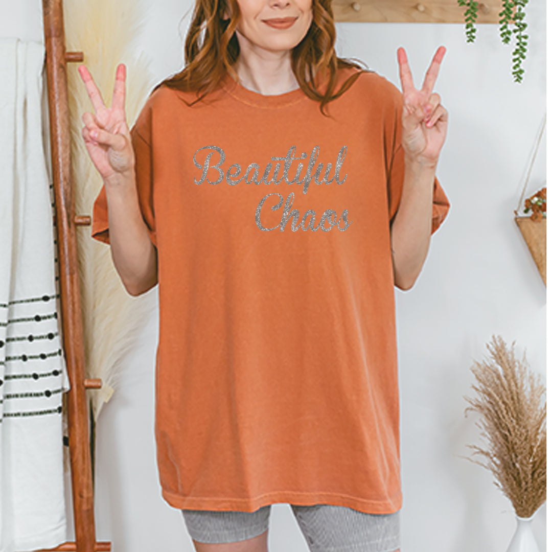 Beautiful Chaos Glitter Music Festival Vintage Soft Unisex T-shirt 