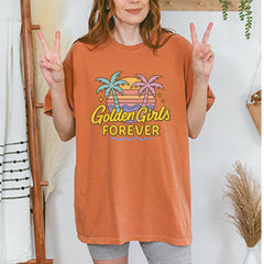 Golden Girls Forever Retro Sunset Vintage Soft Unisex T-shirt 