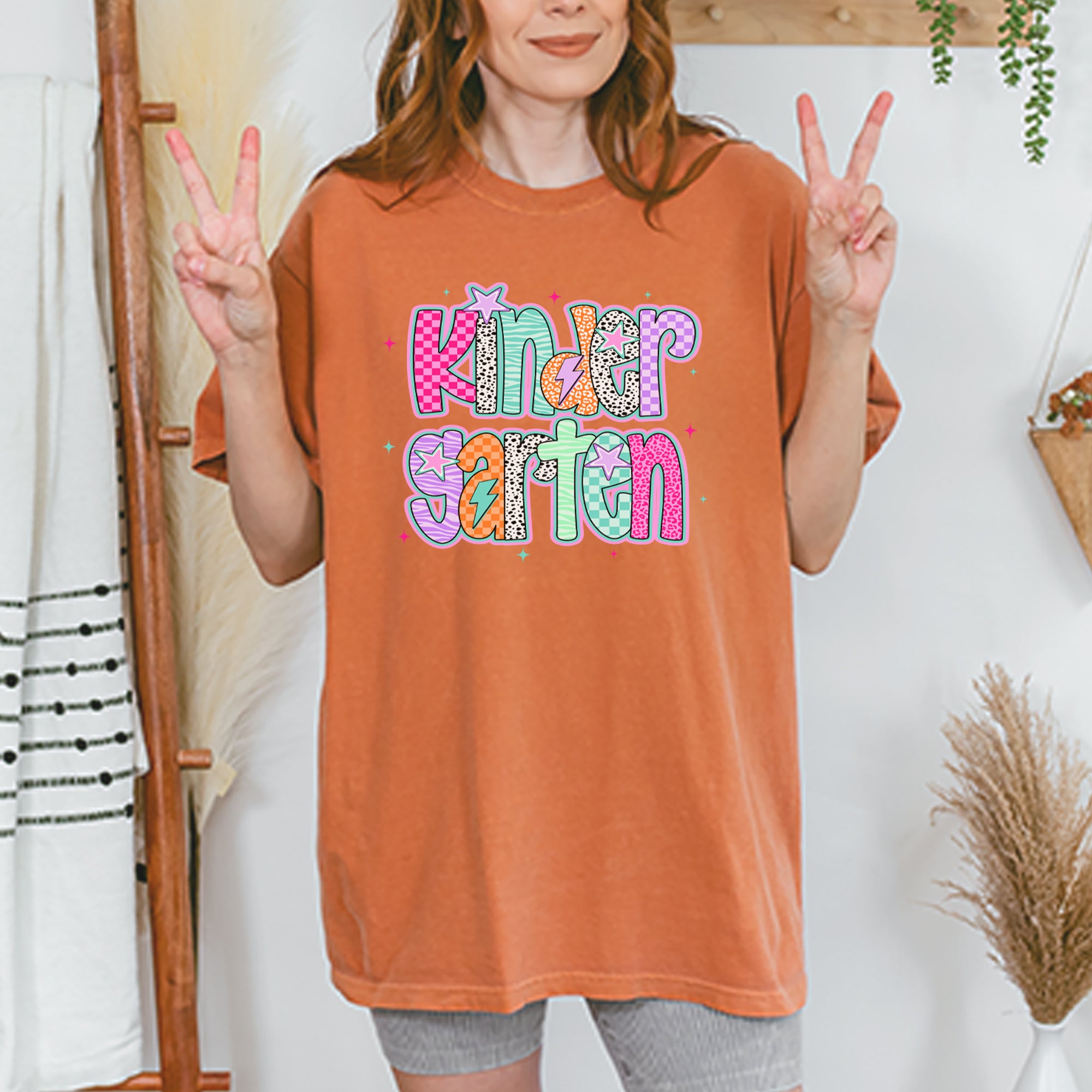 Kindergarten Cutie Colorful Back to School Vintage Soft Unisex T-shirt 