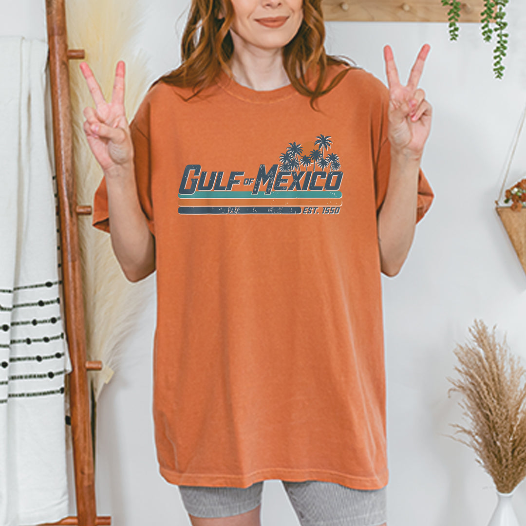 Gulf Of Mexico Established Year 1550 Vintage Soft Unisex T-shirt 