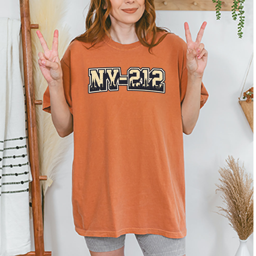 New York City 212 Area Code Skyline  Vintage Soft Unisex T-shirt 