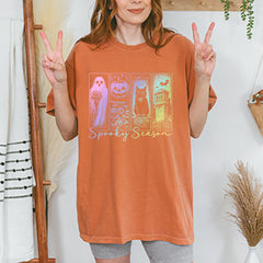 Spooky Season Cute Pastel Halloween Design Vintage Soft Unisex T-shirt 