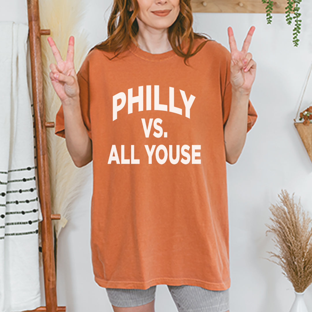 Philly Vs. All Youse Philly Thing graphic on Garment-Dyed Heavyweight Unisex T-Shirt alternate view 30