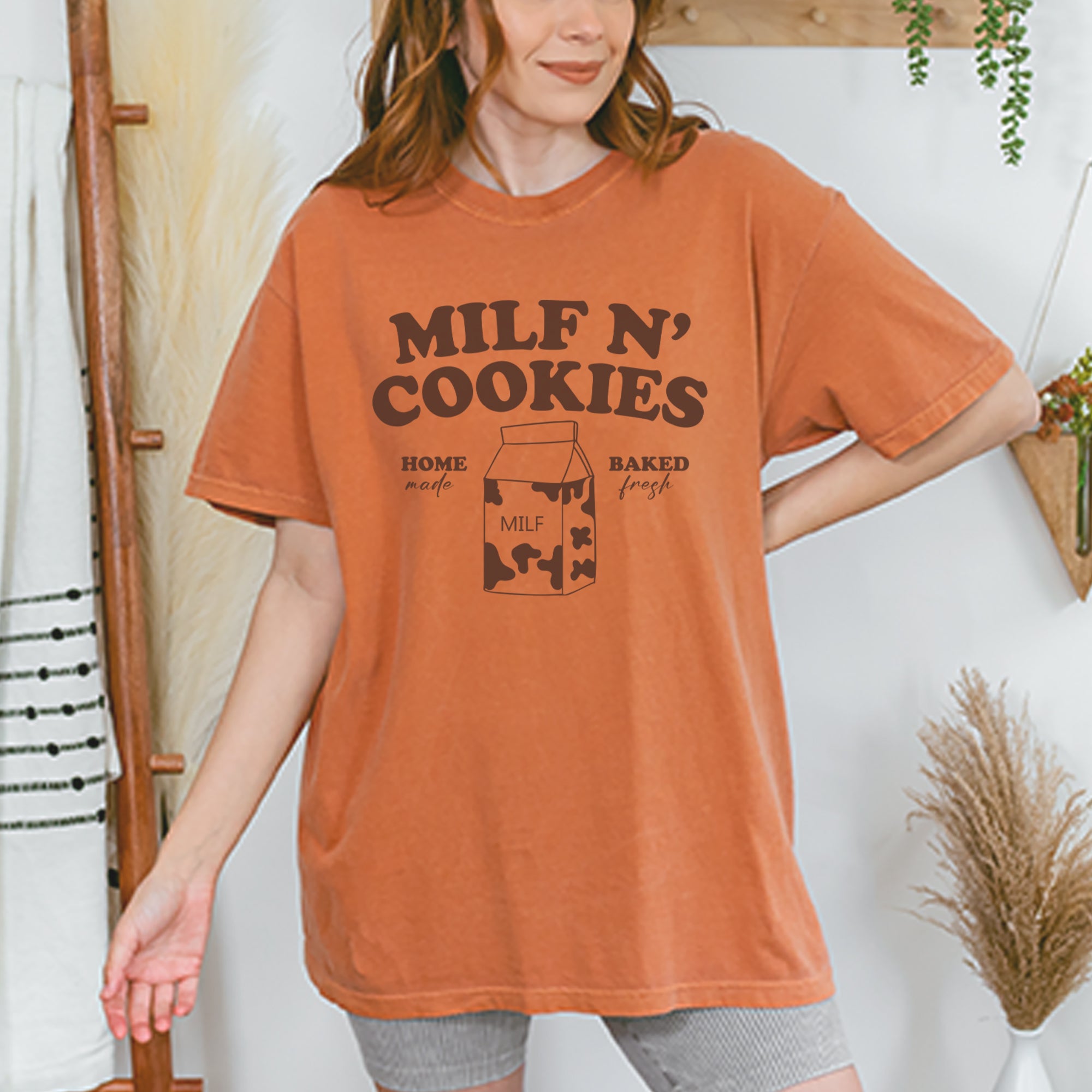 Milf And Cookies Vintage Soft Unisex T-shirt 