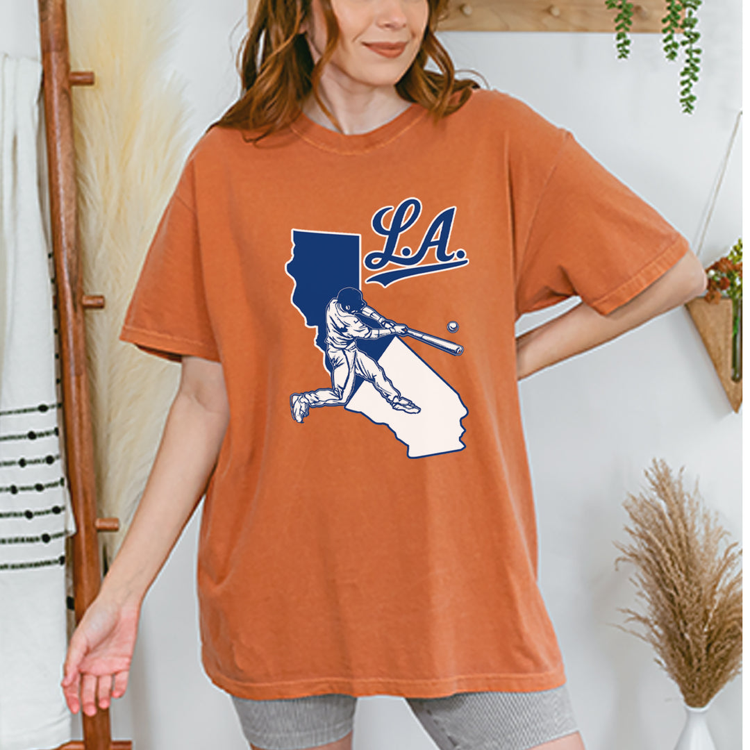 Los Angeles Baseball Batter Up Vintage Soft Unisex T-shirt 