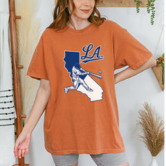 Los Angeles Baseball Batter Up Vintage Soft Unisex T-shirt 