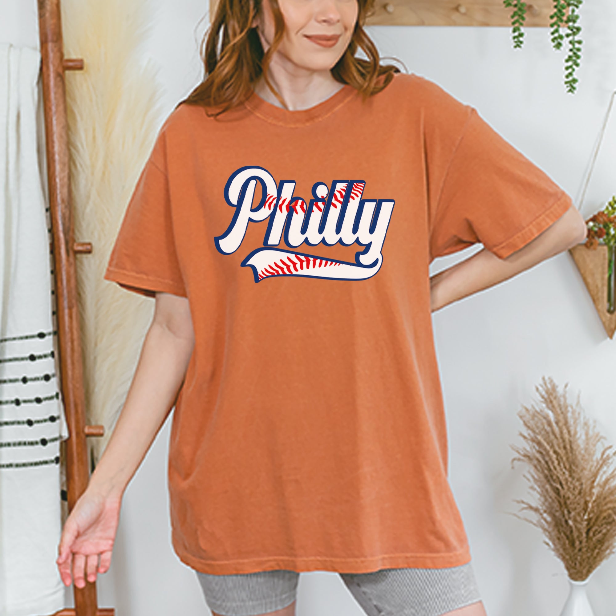 Philly Baseball Stitching Vintage Soft Unisex T-shirt 