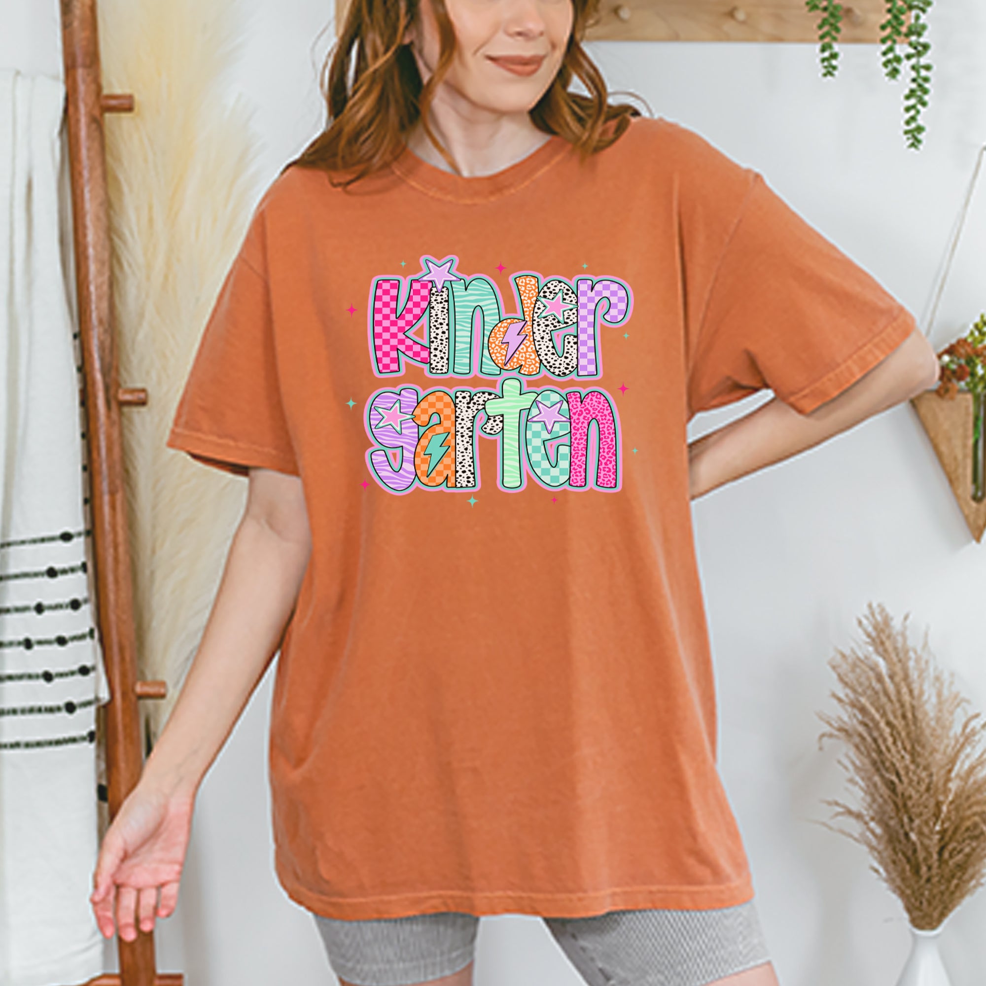 Kindergarten Cutie Colorful Back to School Vintage Soft Unisex T-shirt 