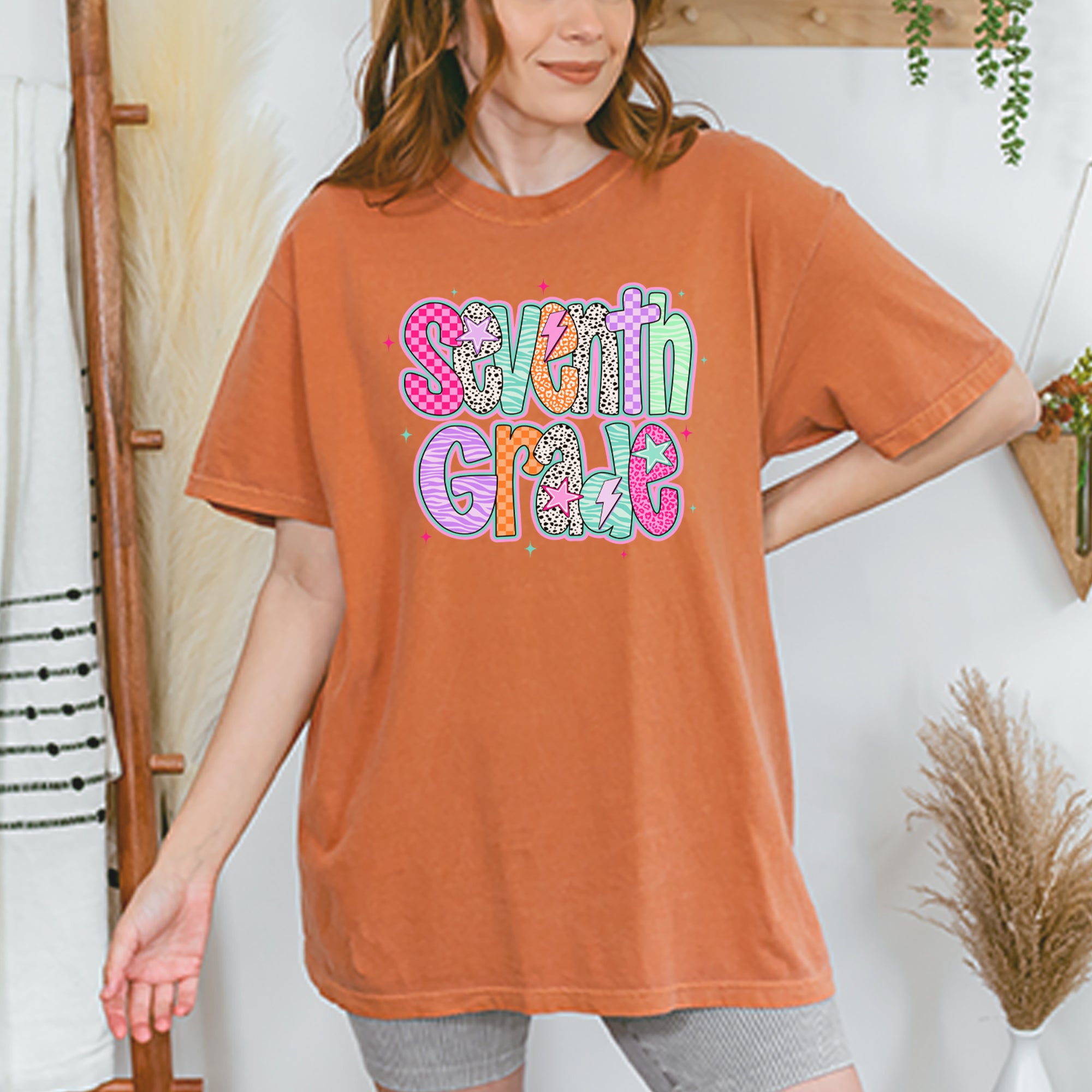 Seventh Grade Swagger Colorful Back to School Vintage Soft Unisex T-shirt 