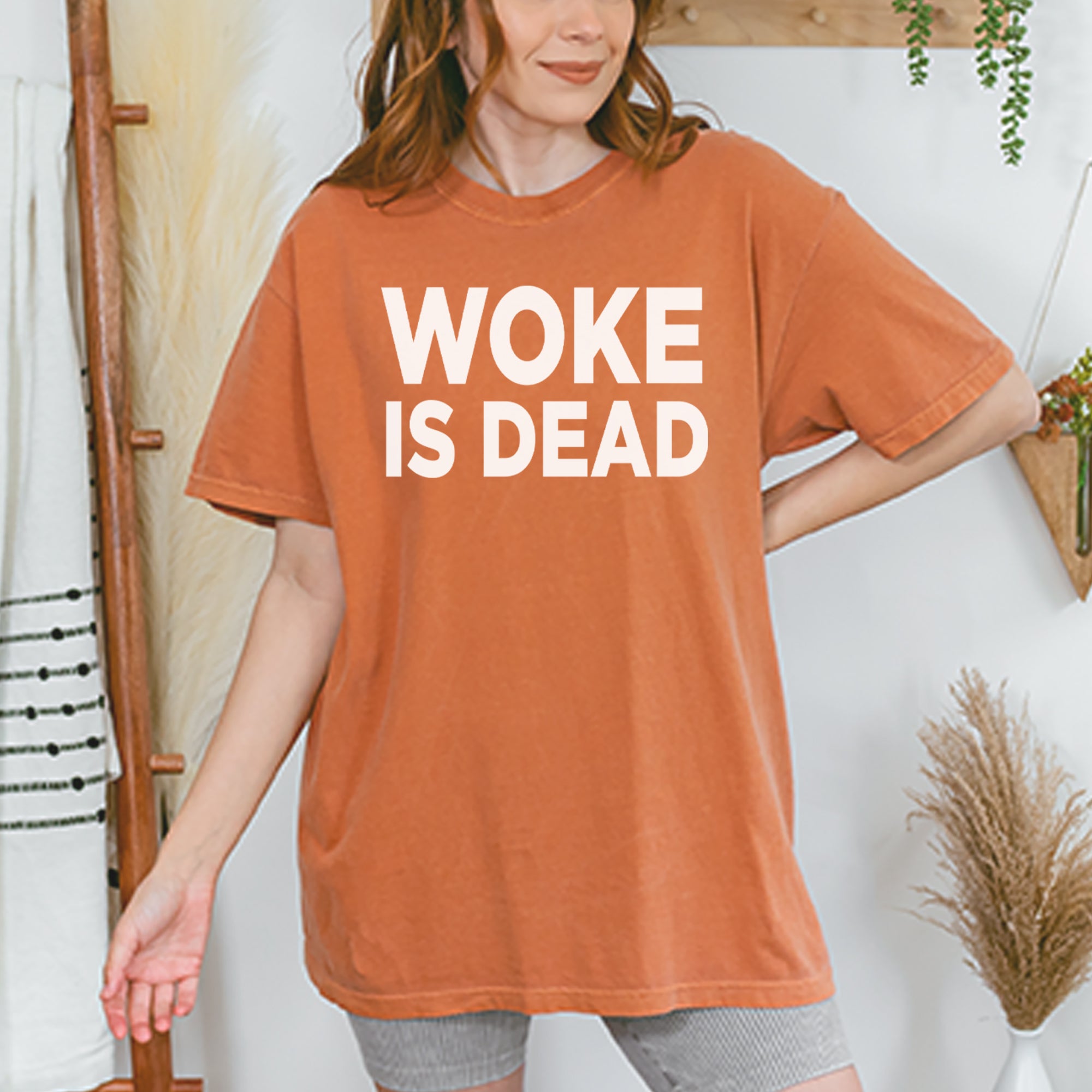 Woke Is Dead Satire Vintage Soft Unisex T-shirt 