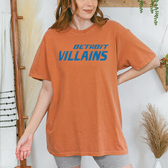 Detroit Villains Grit Football Vintage Soft Unisex T-shirt 
