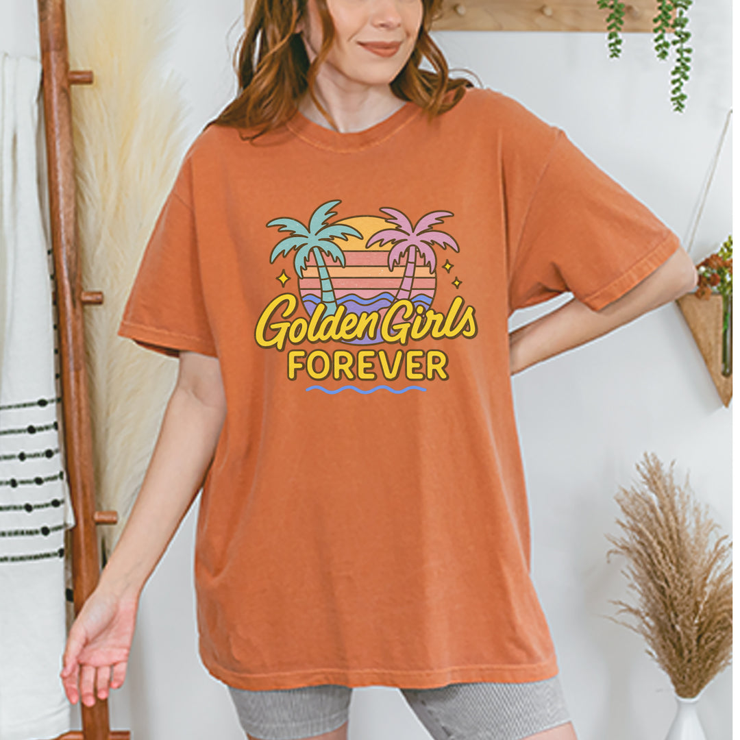 Golden Girls Forever Retro Sunset Vintage Soft Unisex T-shirt 