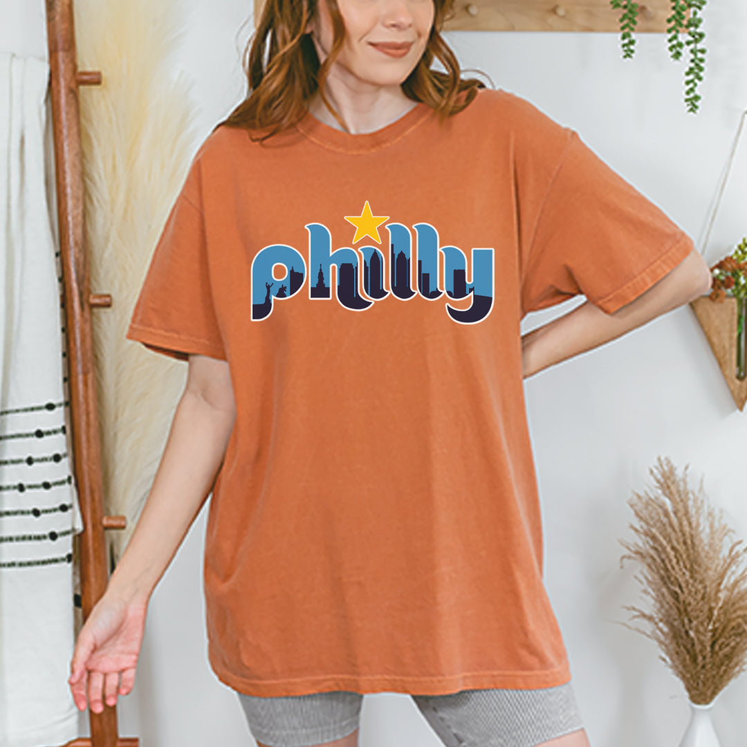 Skyline Philly Philadelphia Vintage Soft Unisex T-shirt 