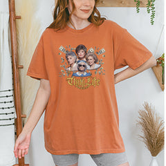 Golden Chain Thug Life Girls Vintage Soft Unisex T-shirt 