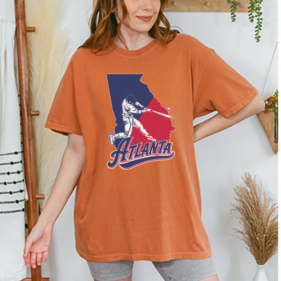 Atlanta Georgia Batter Up Vintage Soft Unisex T-shirt 