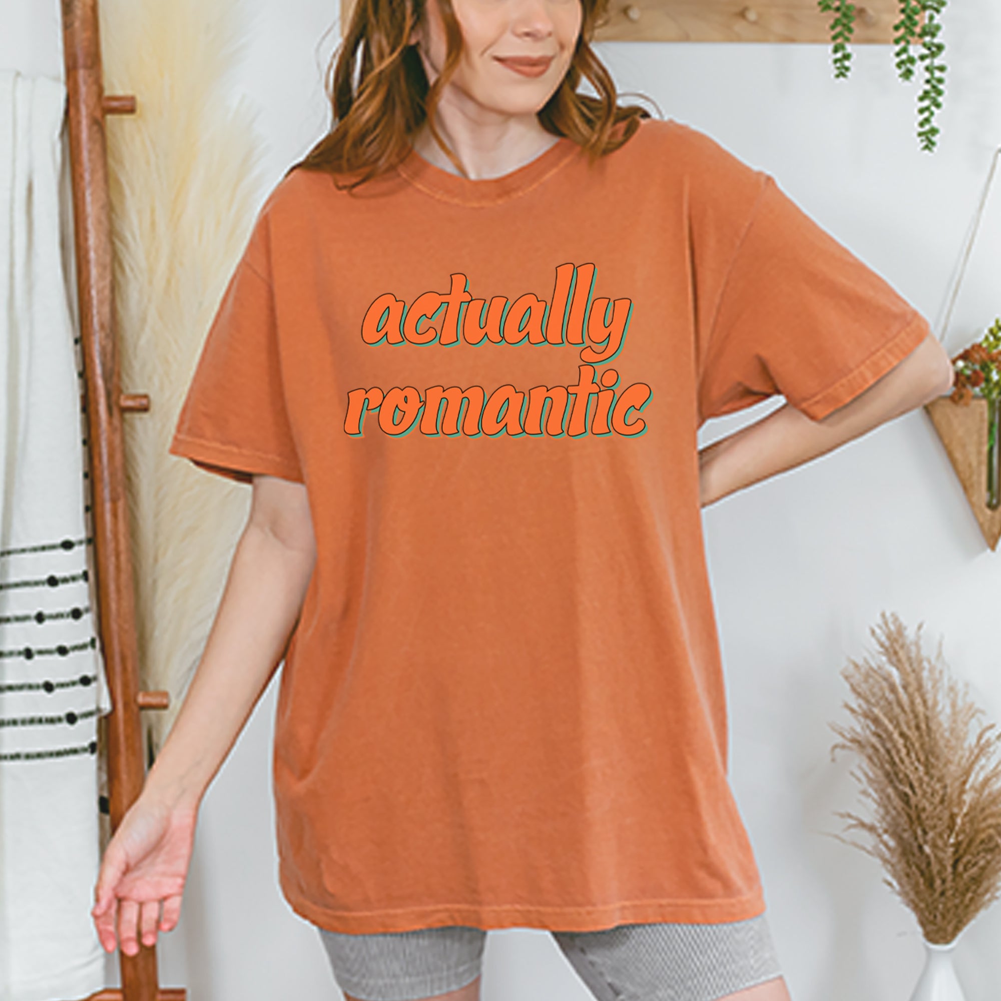 Actually Romantic Vintage Soft Unisex T-shirt 