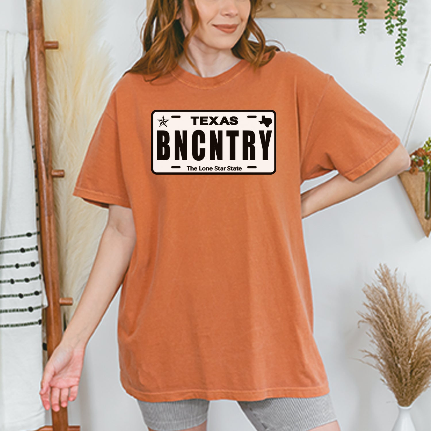 Texas License Plate BNCNTRY Vintage Soft Unisex T-shirt 