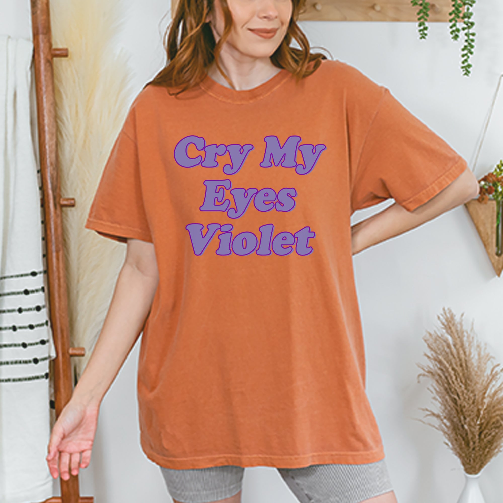 Cry My Eyes Violet Drama Queen Vintage Soft Unisex T-shirt 
