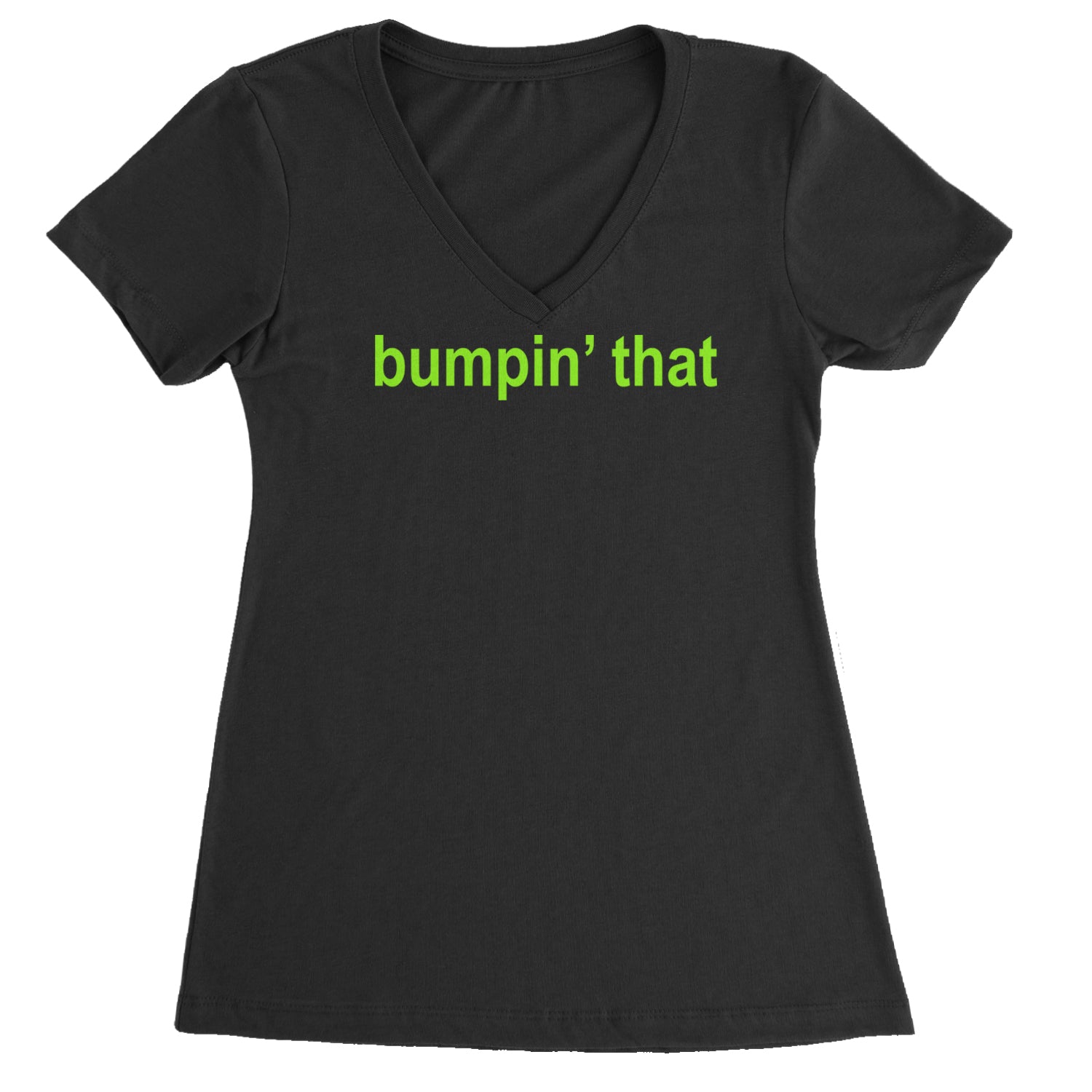 Bumpin' That Brat Music Ladies V-Neck T-shirt Black