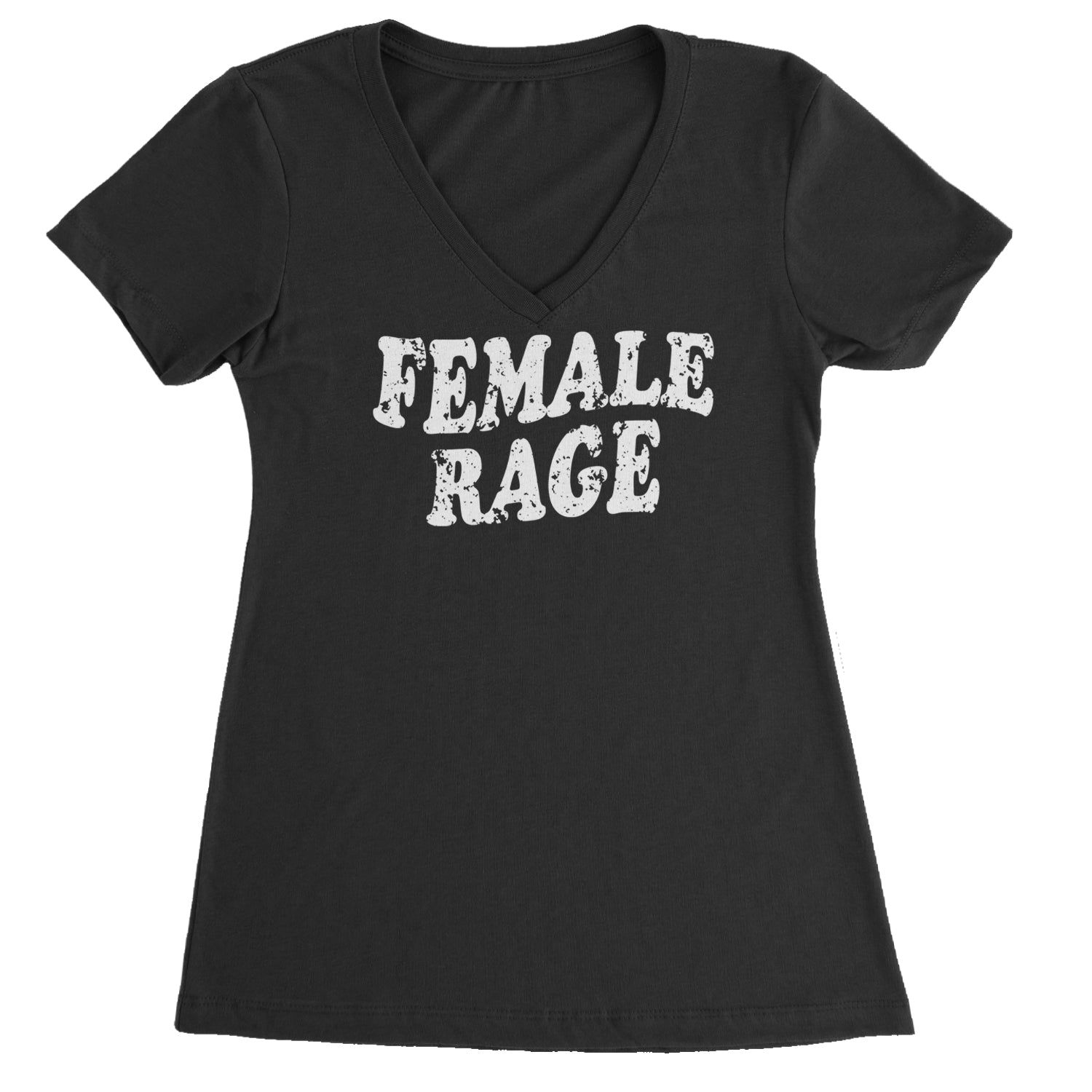 Female Rage Feminism Ladies V-Neck T-shirt