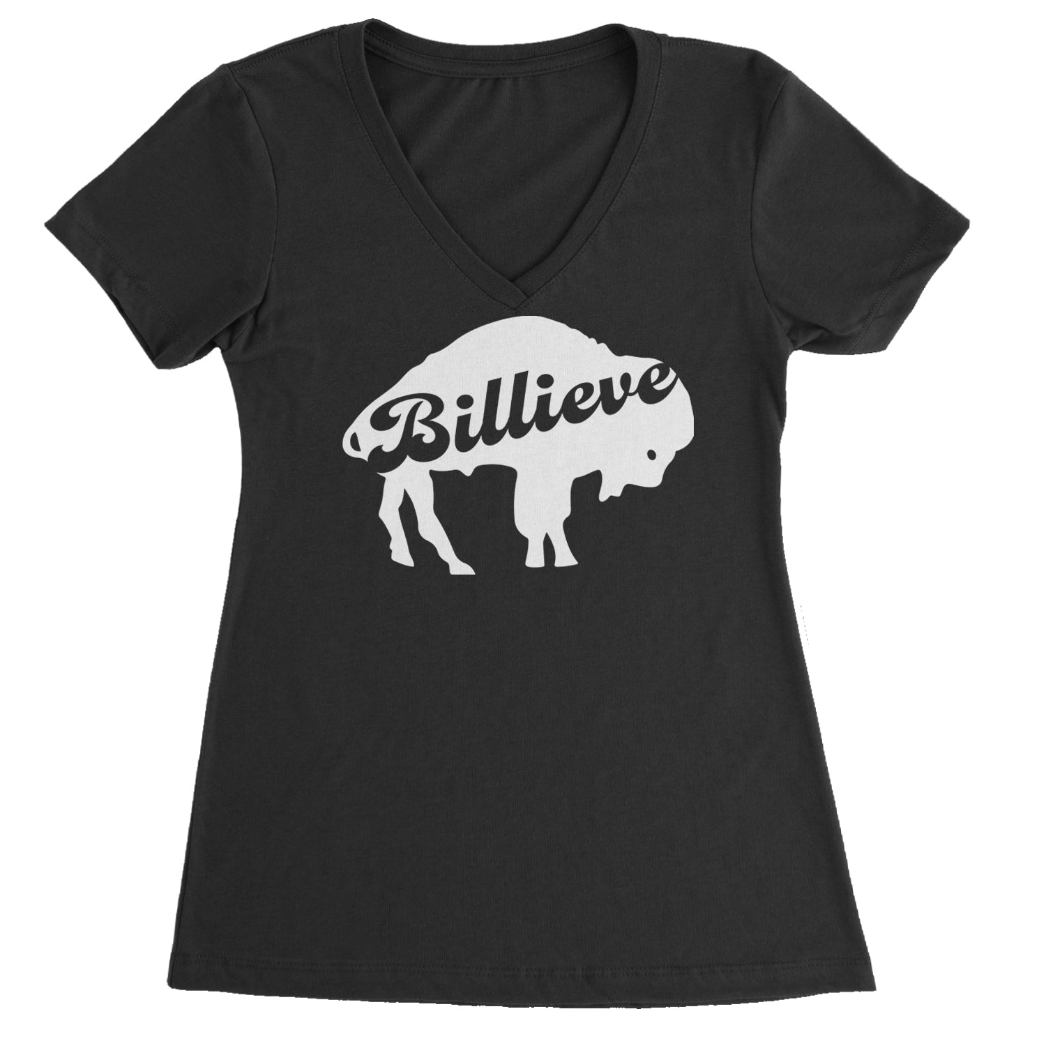 Billieve Bills Mafia Ladies V-Neck T-shirt Blue Clouds