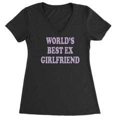 World's Best Ex Girlfriend Y2K Revenge Ladies V-Neck T-shirt Black