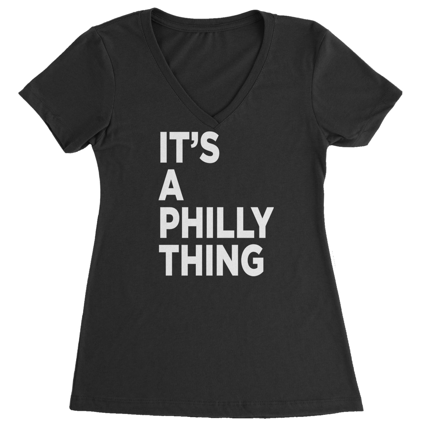 PHILLY It's A Philly Thing Ladies V-Neck T-shirt Black