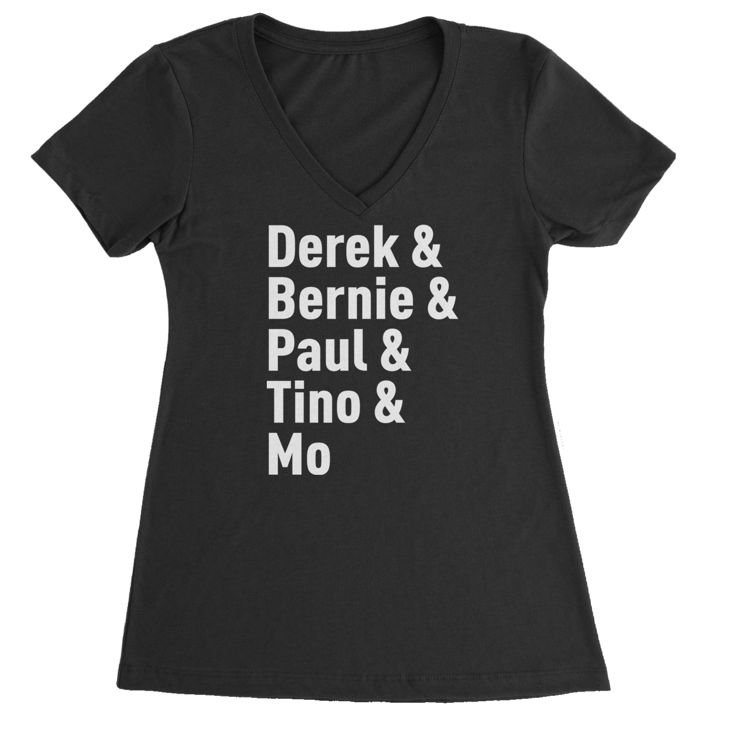 Derek & Bernie & Paul & Tino & Mo Ladies V-Neck T-shirt Cotton Candy