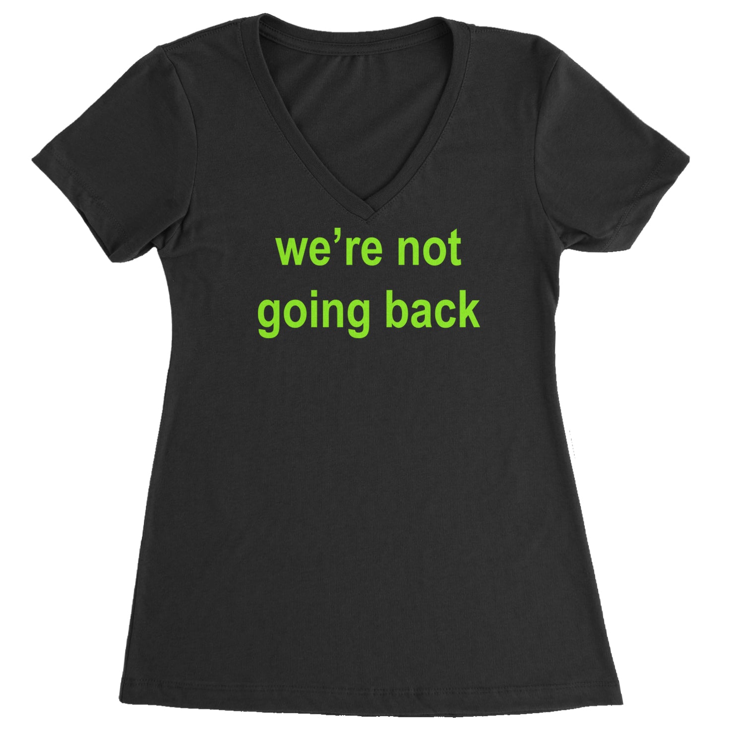 We're Not Going Back - Support Kamala Harris For President 2024 Ladies V-Neck T-shirt Purple