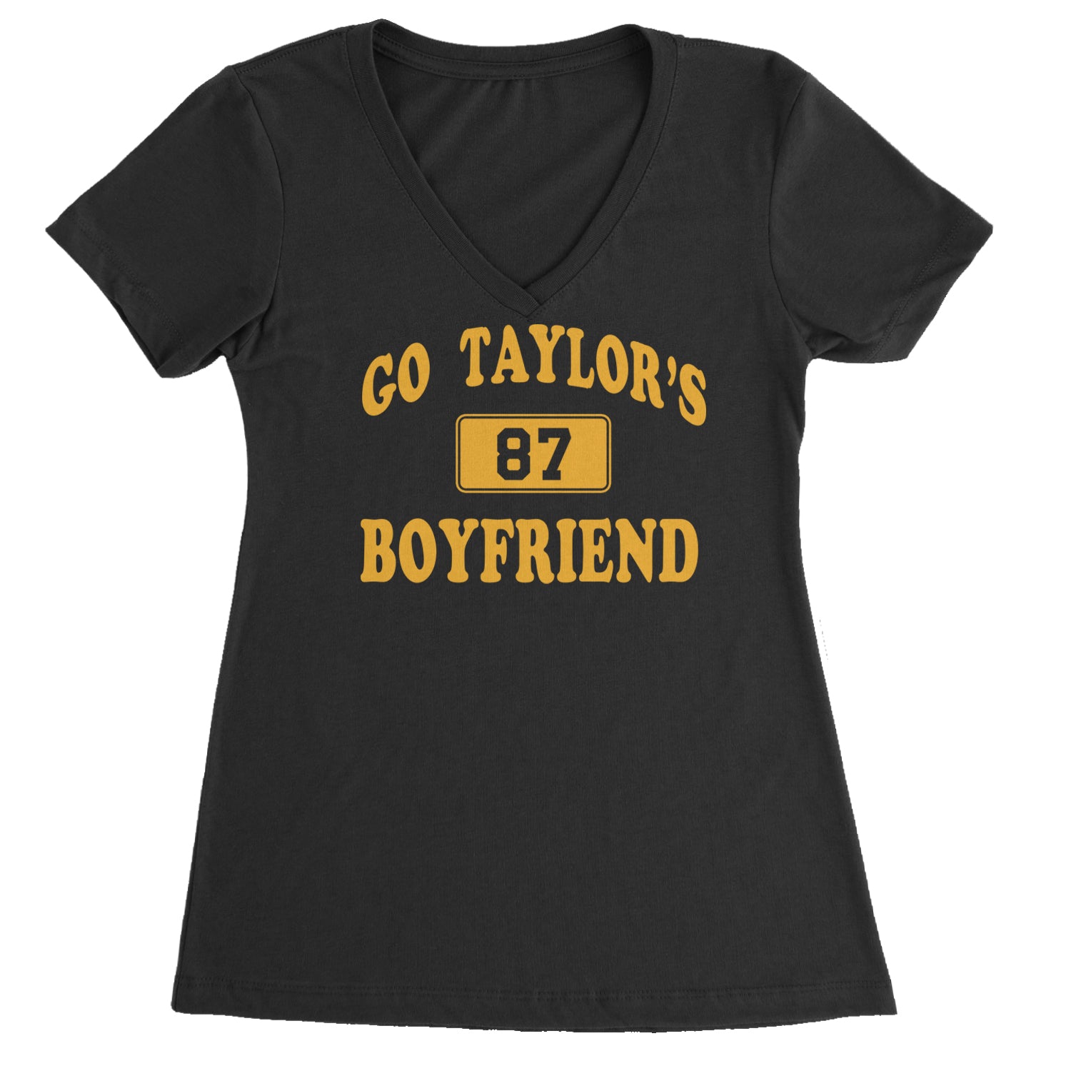 Go Taylor's Boyfriend Kansas City Ladies V-Neck T-shirt Black