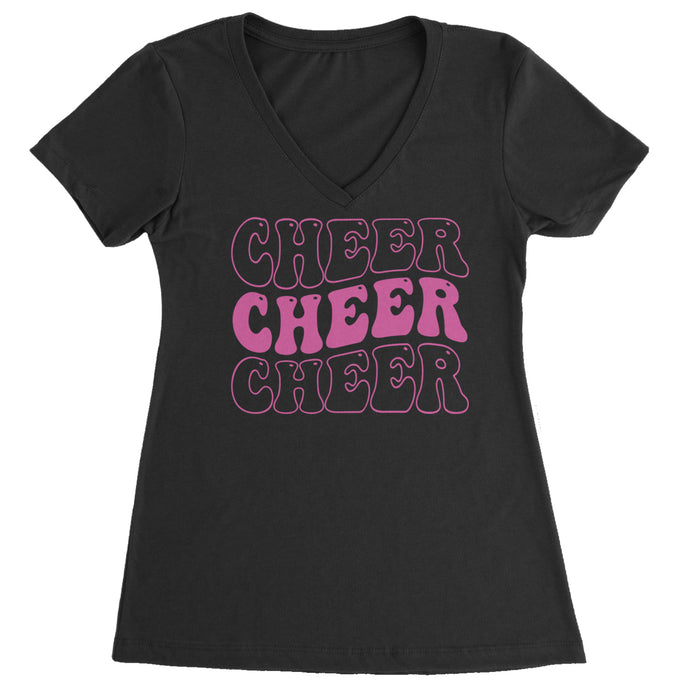 Cheer Cheer Cheer Ladies V-Neck T-shirt