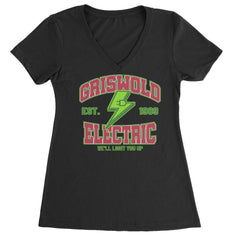 Griswold Electric We'll Light You Up graphic on a Women's Lightweight V-Neck T-Shirt